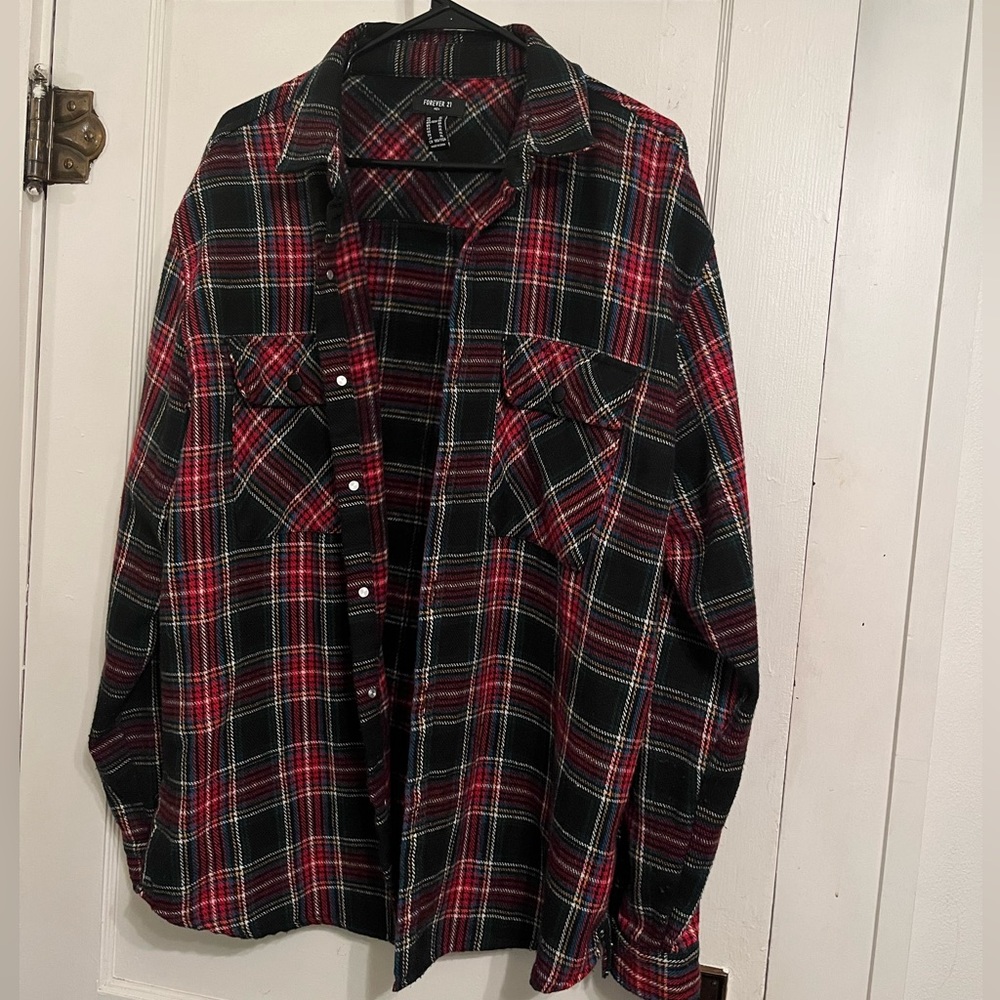 Forever 21 Red Plaid Shacket